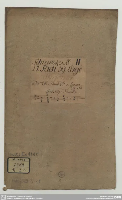 First page of Sinfonia for Strings in G major