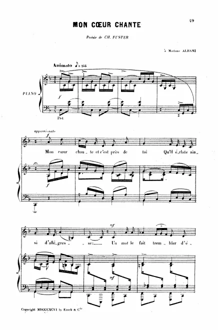 First page of Mon coeur chante