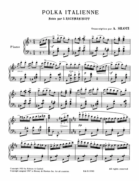 First page of Polka italienne