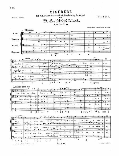 First page of Miserere