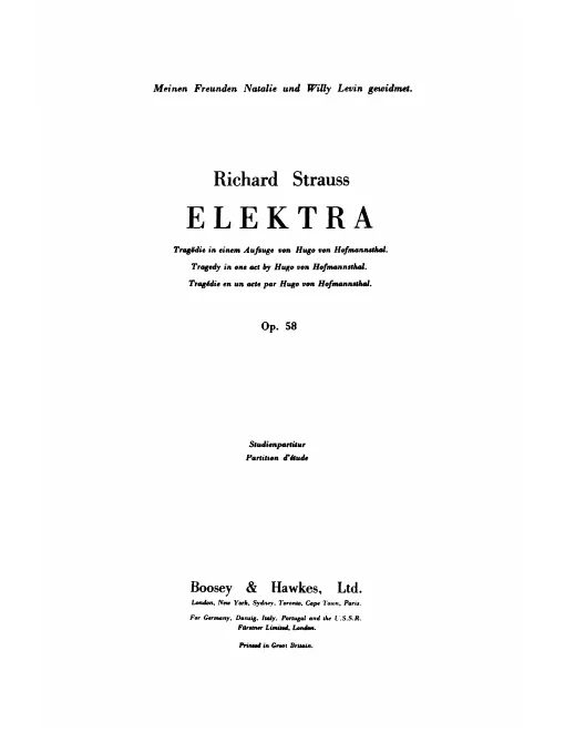 First page of Elektra