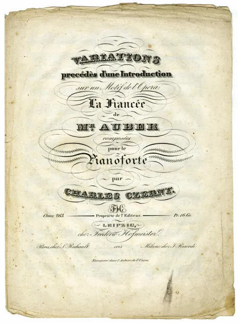 First page of Variations precédès d’une introduction sur 'La fiancée'