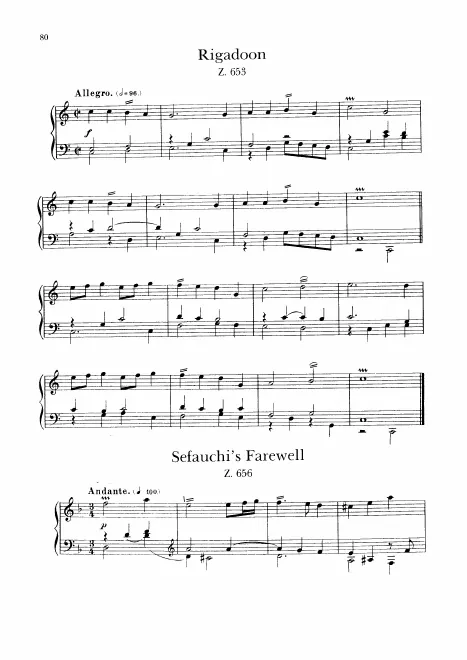 First page of Rigadoon in C major