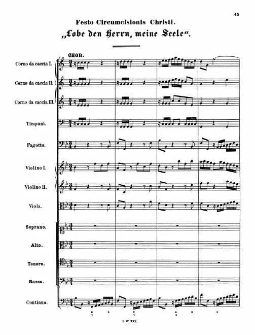 First page of Lobe den Herrn, meine Seele [II]