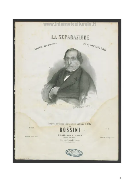 First page of La separazione