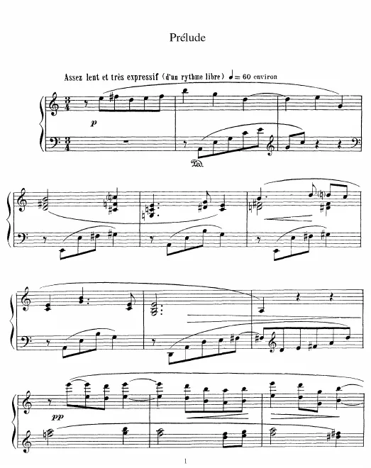 First page of Prélude