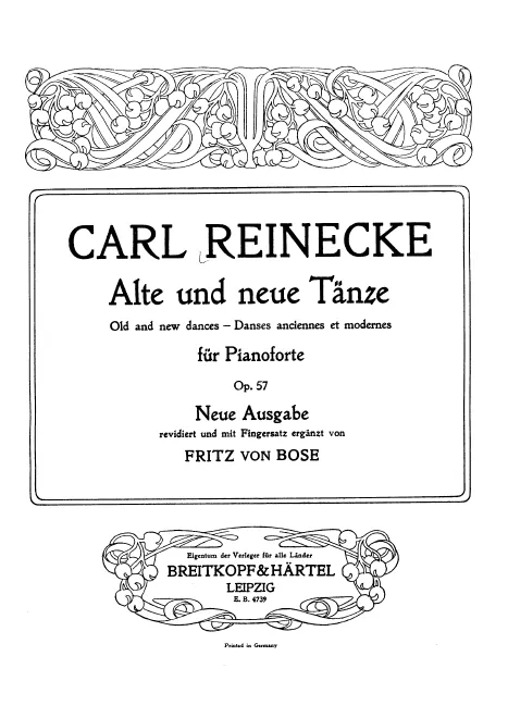 First page of Alte und neue Tänze