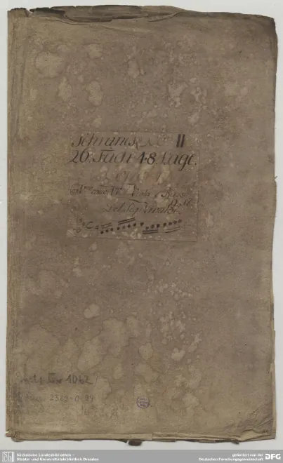 First page of Concerto for Violin, 2 Oboes and 2 Horns in D major