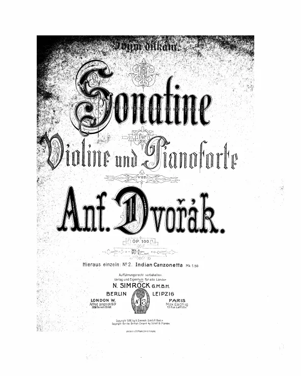 First page of Sonatina