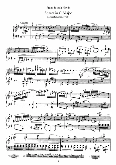 First page of Partita