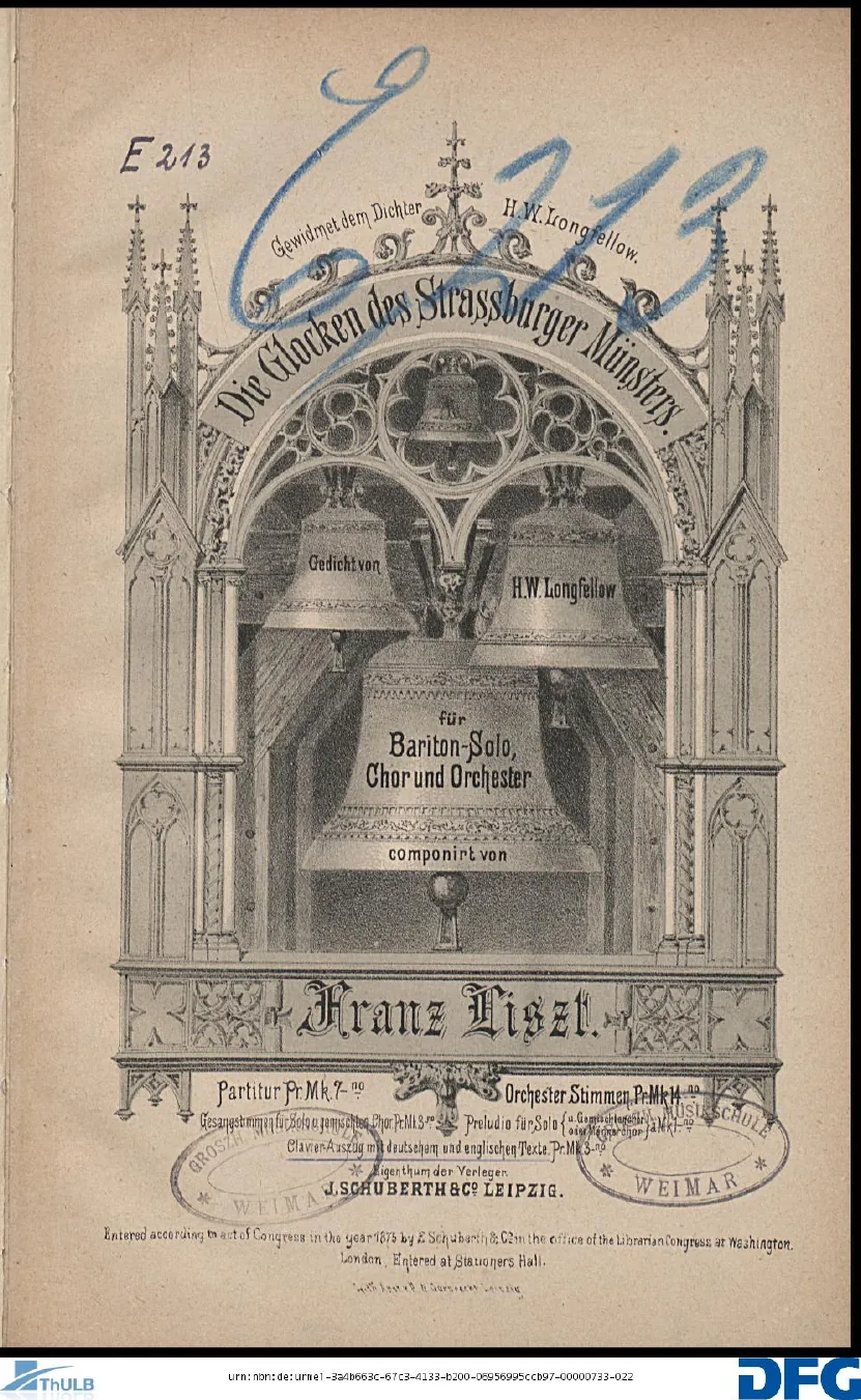 First page of Die Glocken des Strassburger Münsters