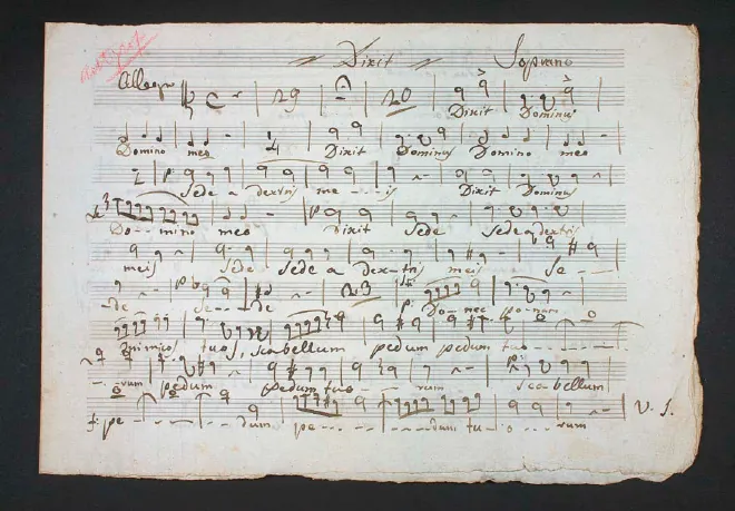 First page of Dixit Dominus 1820