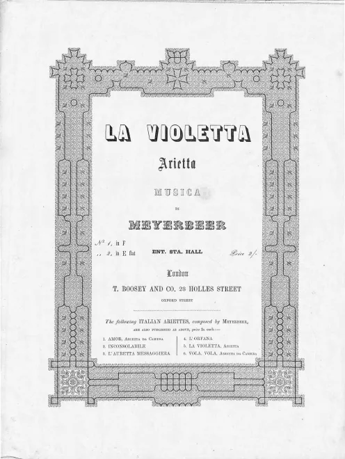 First page of La violetta