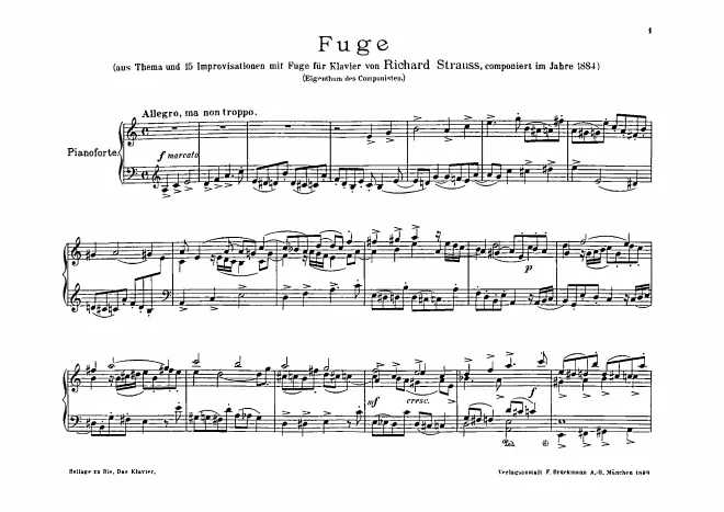 First page of Thema und 15 Improvisationen mit Fuge