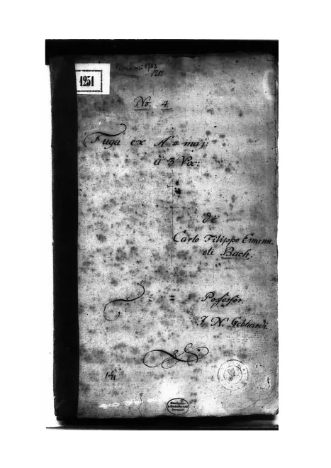First page of Fugue in A major