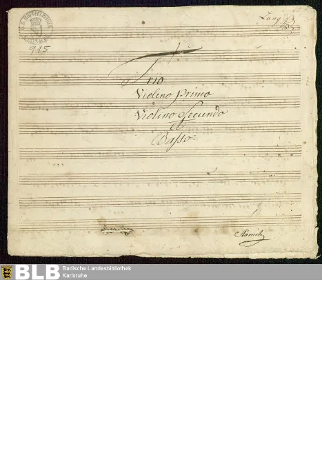 First page of Trio Sonata No.17 in F major