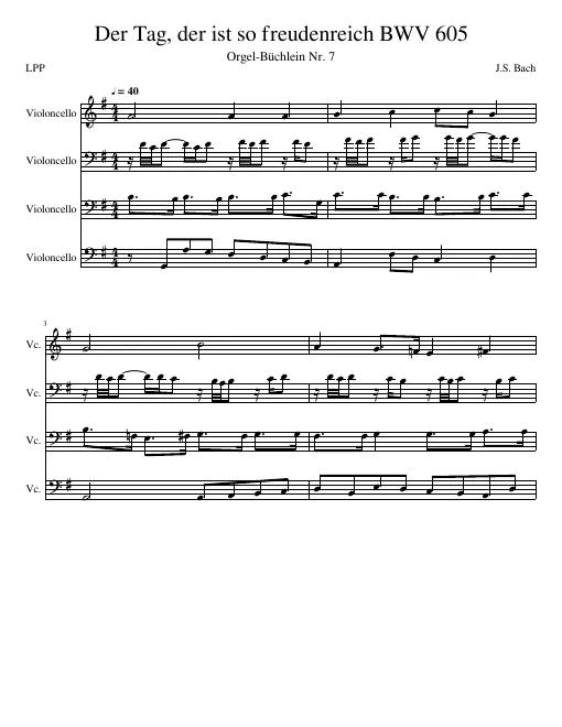 First page of Der Tag, der ist so freudenreich