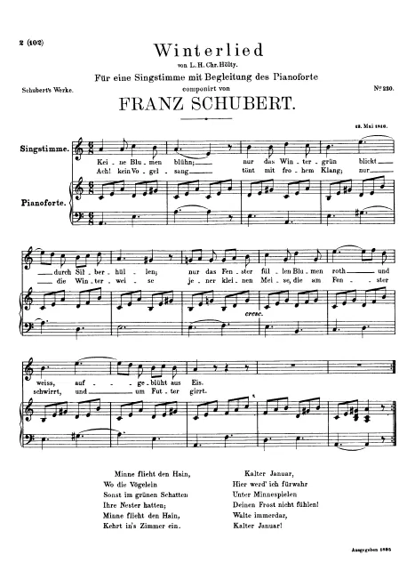 First page of Winterlied