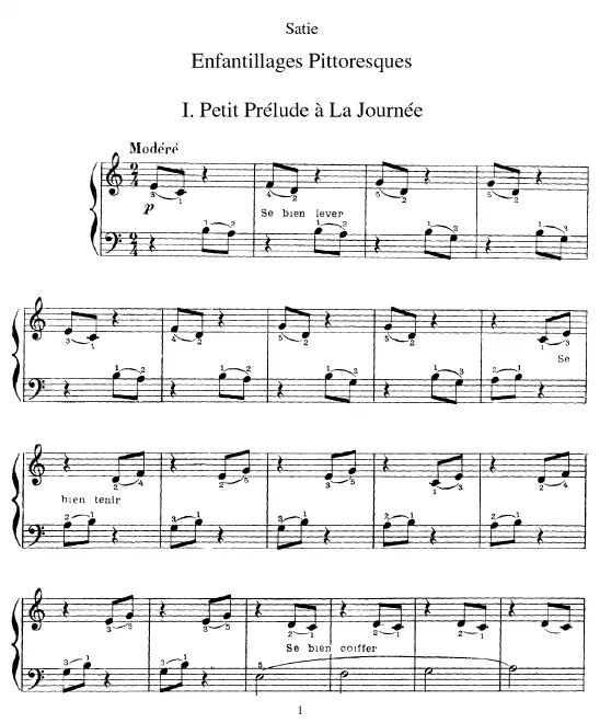 First page of Enfantillages pittoresques