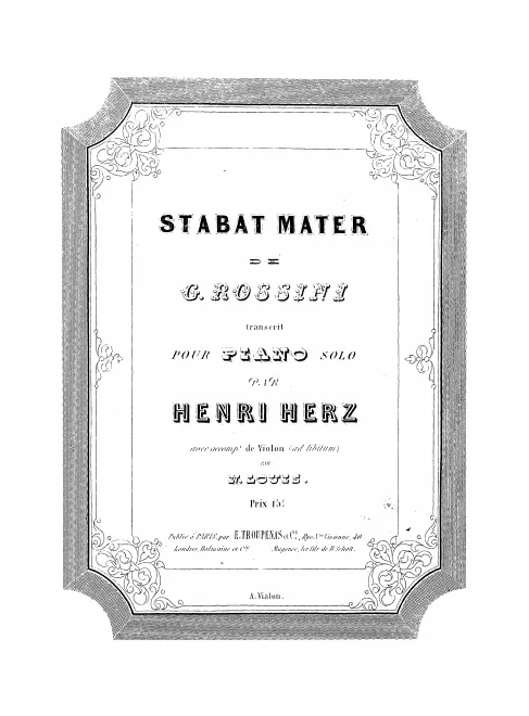 First page of Stabat Mater