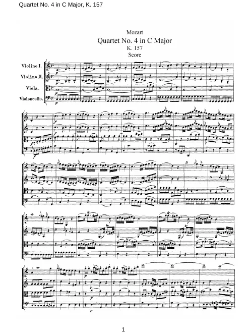 First page of String Quartet No.4