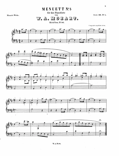 First page of Minuet