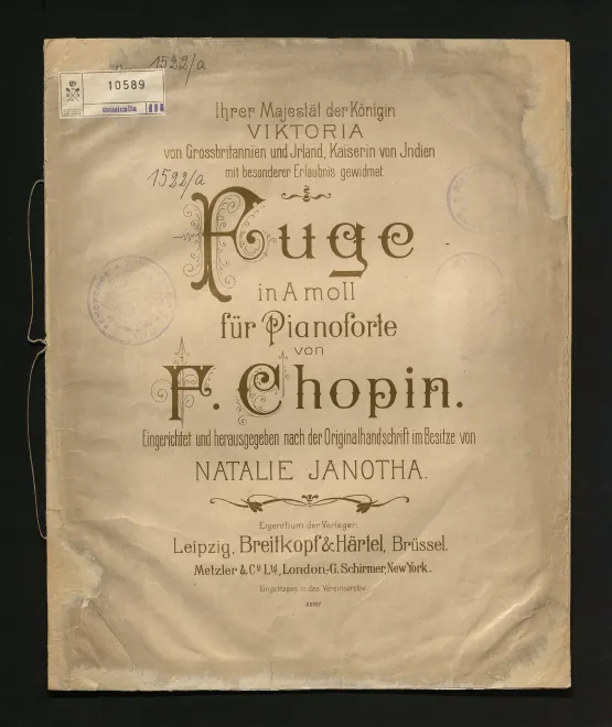 First page of Fugue in A minor