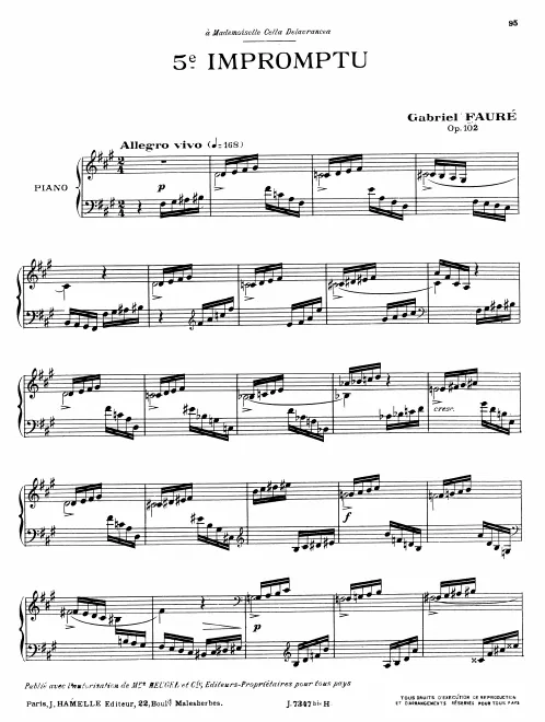 First page of Impromptu No.5