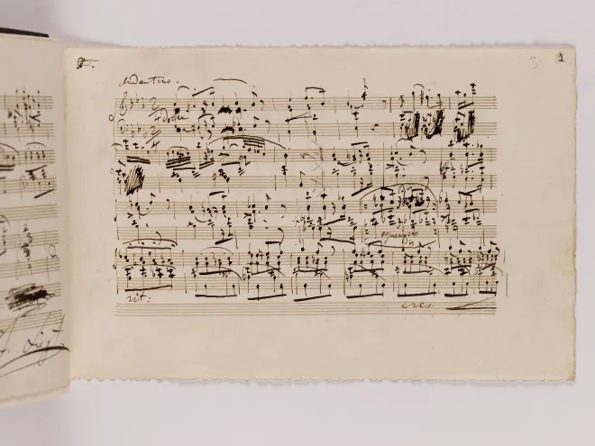 First page of Andantino pour Emile et Charlotte Loudon