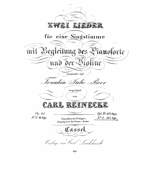 First page of 2 Lieder