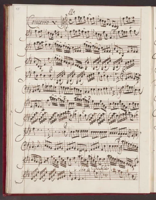 First page of Violin Concerto in B minor