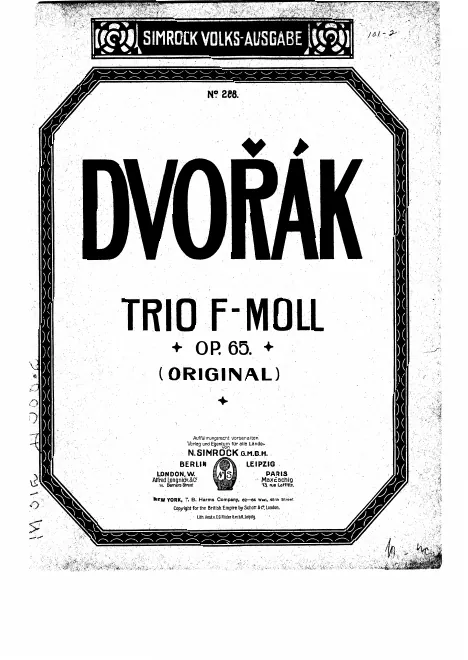First page of Piano Trio No.3