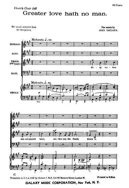 First page of Greater Love Hath No Man