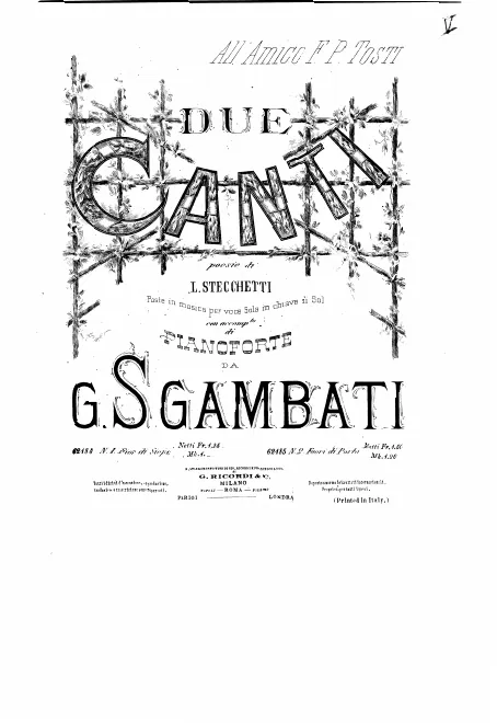 First page of 2 Canti