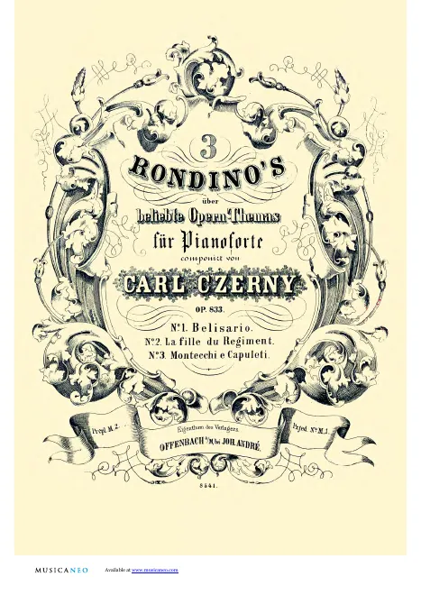 First page of 3 Rondino's über beliebte Opern Themas