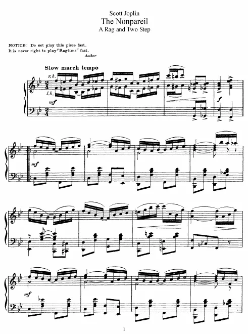 First page of The Nonpareil (None to Equal)
