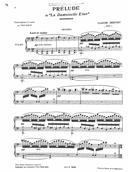 First page of La damoiselle élue