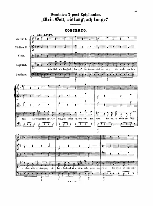 First page of Mein Gott, wie lang, ach lange