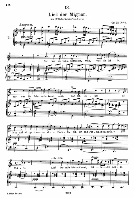 First page of 4 Gesänge aus 'Wilhelm Meister'
