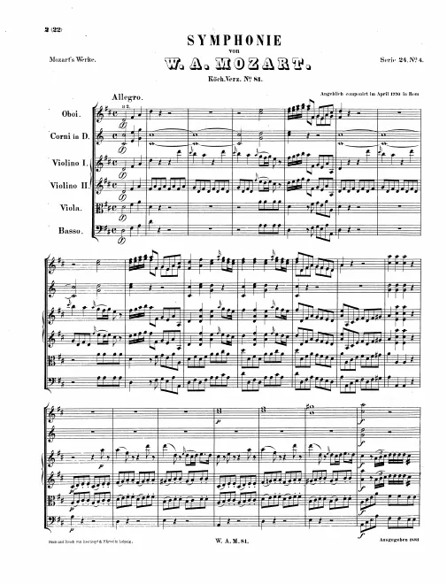First page of Symphony No.44
