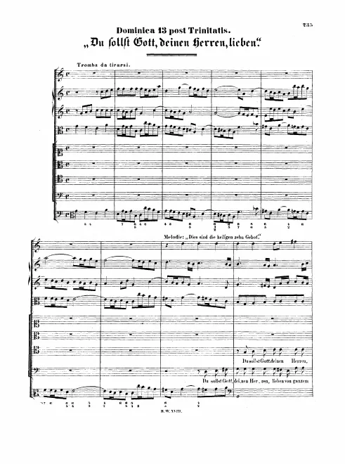 First page of Du sollt Gott, deinen Herren, lieben