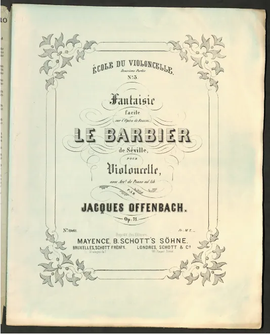 First page of Fantaisie sur "Le barbier de Séville"