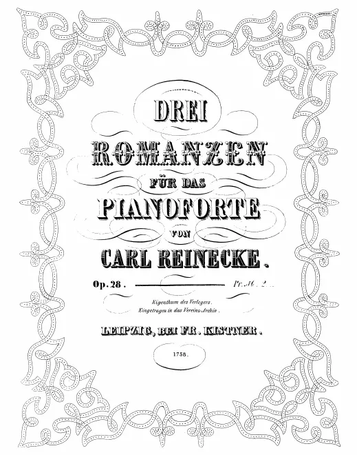 First page of 3 Romanzen