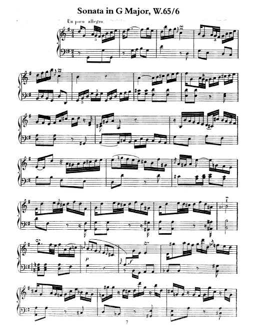 First page of Keyboard Sonata in G major