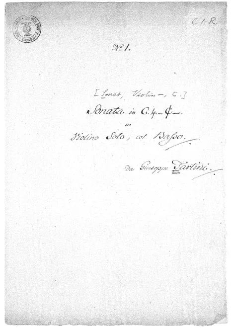 First page of Violin Sonata in C major