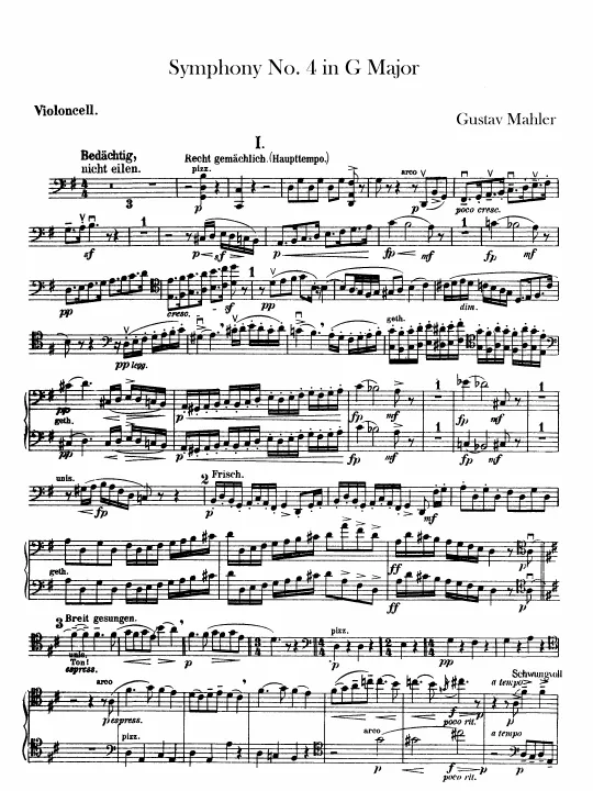 First page of Symphony No.4