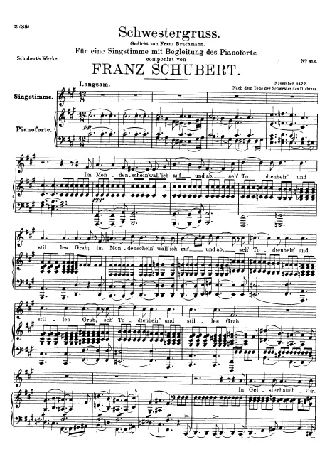 First page of Schwestergruss