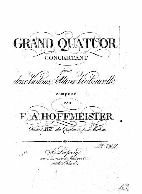 First page of String Quartet