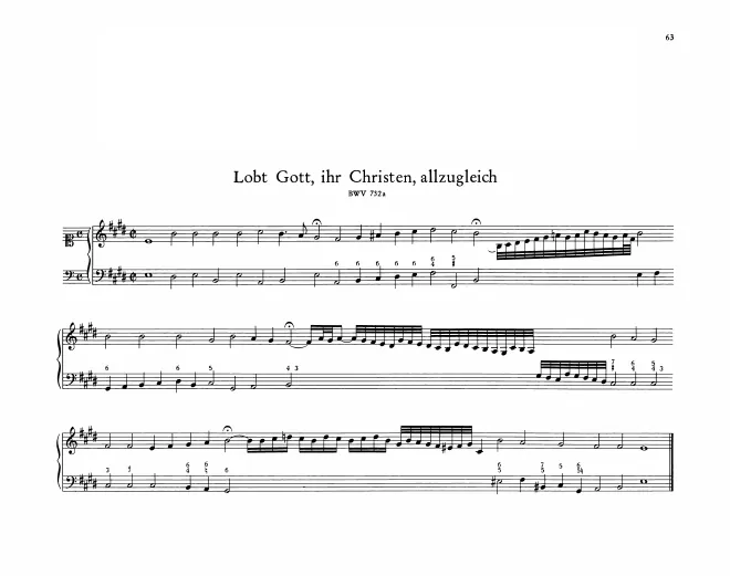 Lobt Gott, ihr Christen allzugleich, BWV 732a