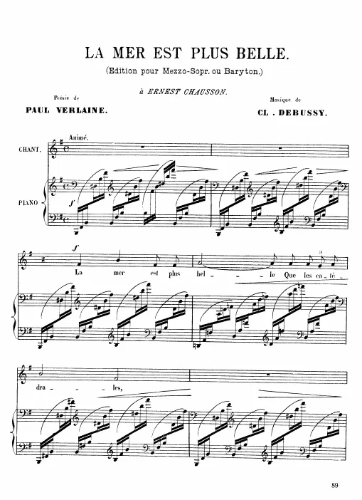 First page of Trois mélodies